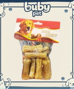 Xương da bò cho chó – snack nhai gặm sạch răng, giảm hôi miệng, giúp cún thư giãn