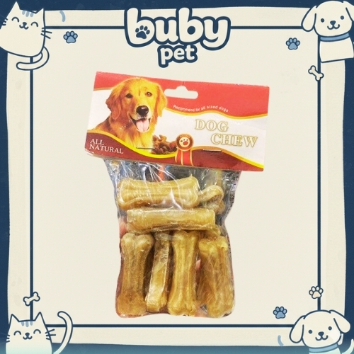 Xương da bò cho chó – snack nhai gặm sạch răng, giảm hôi miệng, giúp cún thư giãn