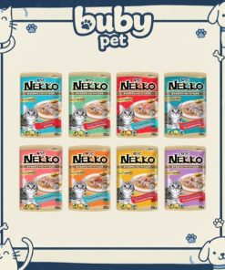 Pate Nekko cho mèo lớn dạng sốt – thịt cá thật mềm mịn, sốt đậm đà kích thích vị giác